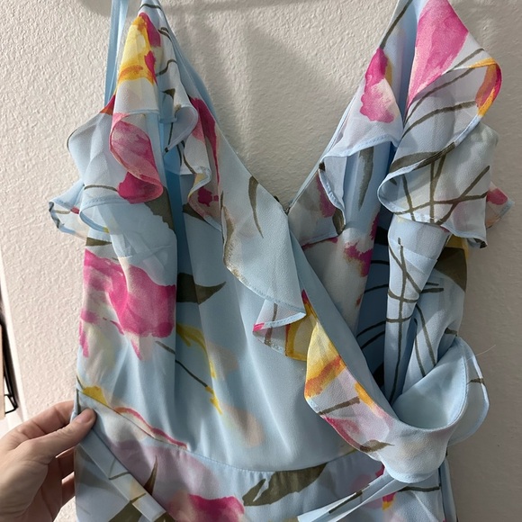 WHBM Sleeveless Ruffle Faux Wrap Dress size 10 NWOT - Picture 4 of 7